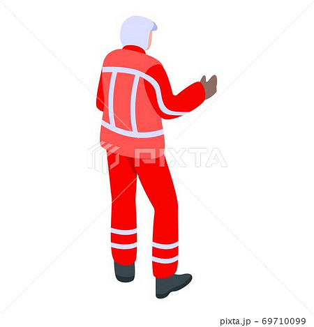 Firefighter icon, isometric style 69710099