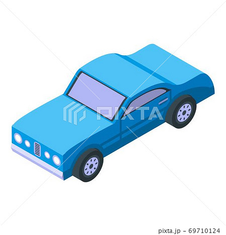 Old american car icon, isometric style 69710124
