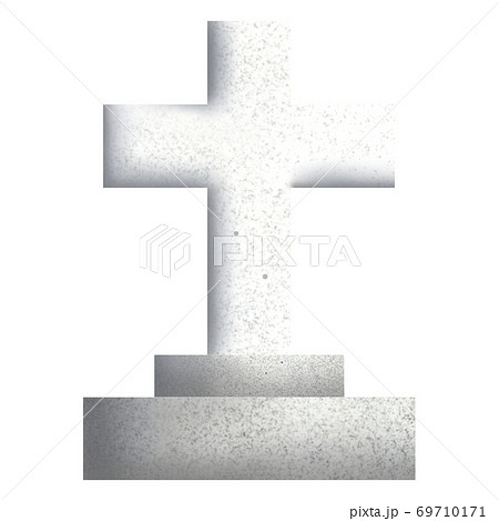 背景素材 墓 墓地 十字架のイラスト素材