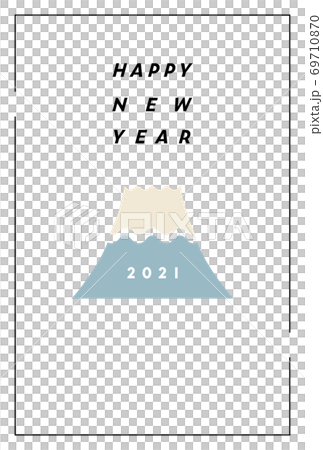 2021 New Year's card template / ox year / fashionable / simple / new year 69710870