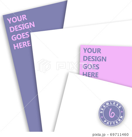 Artwork Set Mockup. Abstract Background. Paper Set 69711460