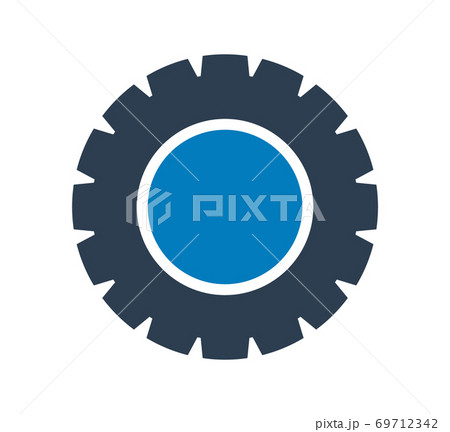 Settings Icon with Gear Symbol. Flat style vector EPS. Settings Icon with Gear Symbol. Flat style vector EPS. 69712342