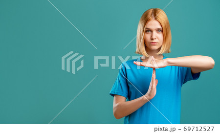 time up female strike confident woman break t teal 69712527