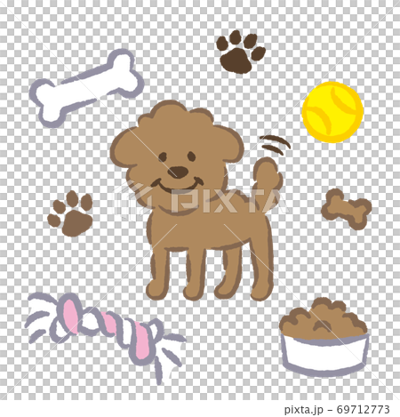 トイプードルのイラスト トイプードルのイラスト 69712773