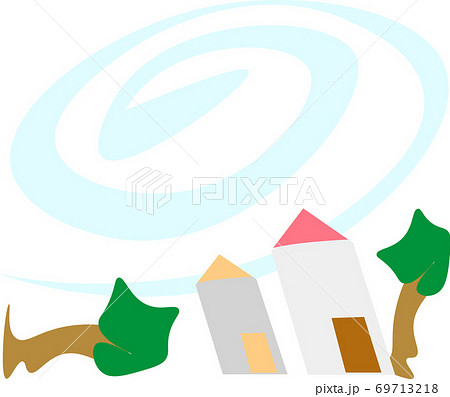 台風イラストのイラスト素材