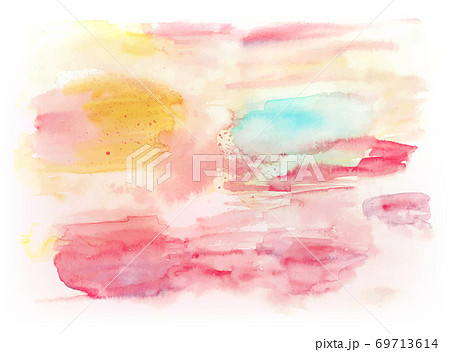 Abstract Colorful Water Color Texture Background, Aquarel Pattern 69713614