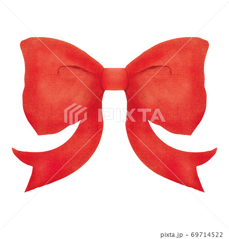 赤いリボンのイラスト 69714522