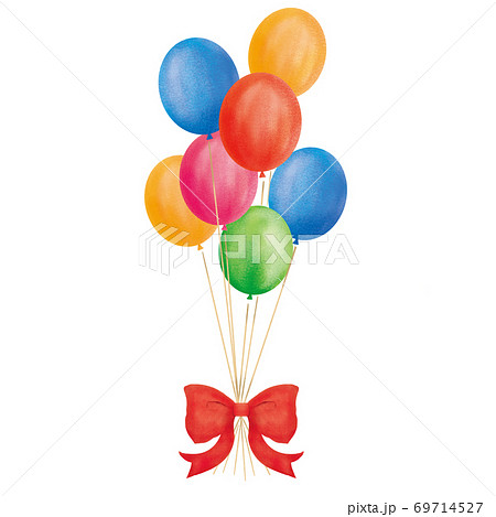 風船とリボンのイラスト02のイラスト素材