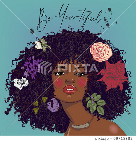 portrait of beautiful black woman 69715385