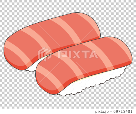 Vector illustration of tuna nigiri sushi - Stock Illustration [69715481] -  PIXTA