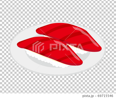 Vector illustration of tuna nigiri sushi lean nigiri 69715546