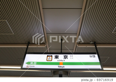 東京駅の駅名表示版(中央線快速) 東京駅の駅名表示版(中央線快速) 69716919
