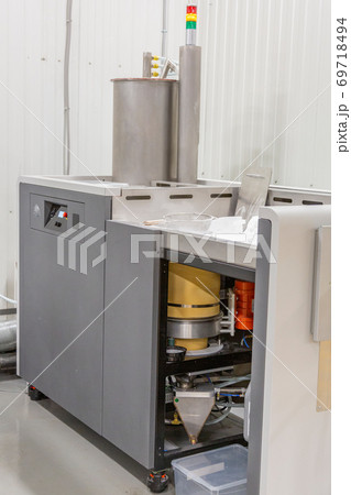 Professional equipment for 3D printing in the workshop. Moscow, Russia Professional equipment for 3D printing in the workshop. Moscow, Russia 69718494