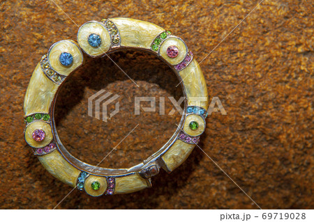 image of bracelet stone background  69719028