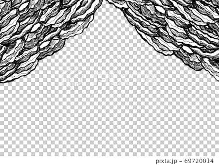 モノクロの波のカーテン the monochrome waves curtains 1 モノクロの波のカーテン the monochrome waves curtains 1 69720014