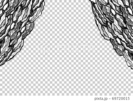 モノクロの波のカーテン the monochrome waves curtains 2 69720015