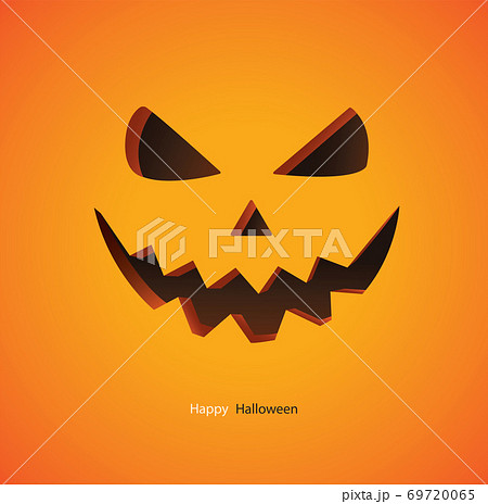 Scary pumpkin on yellow background vector illustration Scary pumpkin on yellow background vector illustration 69720065