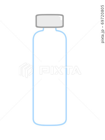 バイアル瓶の空瓶のイラスト素材