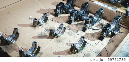 Car engine timing belt, with other engine components. Car engine timing belt, with other engine components. 69721786