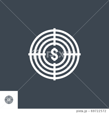 Funds Hunting related vector glyph icon. 69722572