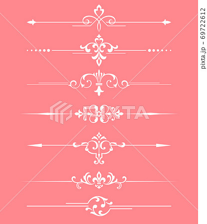 Vintage set. Floral elements for design monograms, Vintage set. Floral elements for design monograms, 69722612
