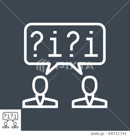 Dialogue Thin Line Vector Icon. Dialogue Thin Line Vector Icon. 69722742