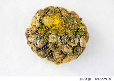 fresh raw shell clams in the bag on ice fresh raw shell clams in the bag on ice 69722910