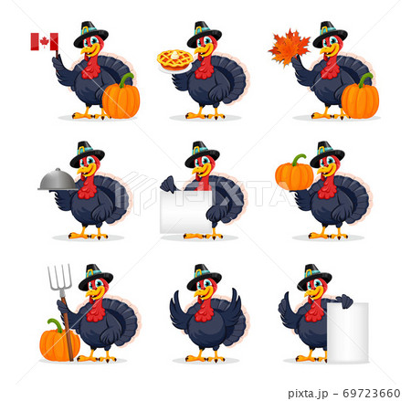 Happy Thanksgiving Day. Funny Turkey bird Happy Thanksgiving Day. Funny Turkey bird 69723660