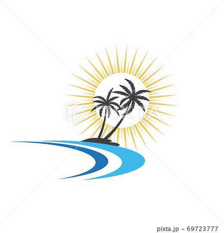 Palm tree summer logo template Palm tree summer logo template 69723777
