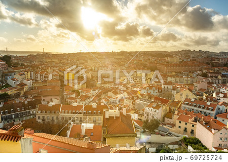Lisbon, Portugal skyline in sunny summer day Lisbon, Portugal skyline in sunny summer day 69725724