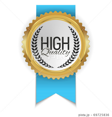 High Quality Golden Label Sign. Vector Illustration 69725836