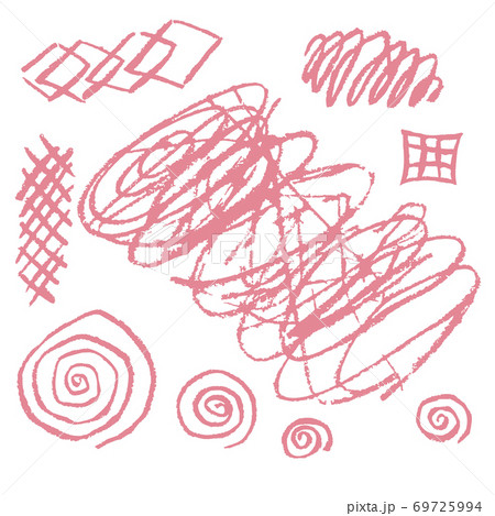 Cute children's drawing. Colored wax crayons. Icons, signs, symbols, pins Cute children's drawing. Colored wax crayons. Icons, signs, symbols, pins 69725994