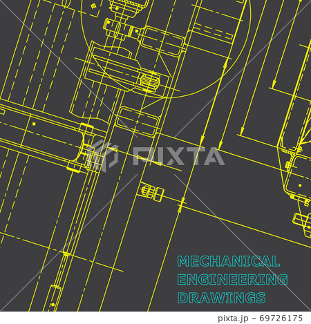 Backgrounds of engineering subjects. Technical illustration. Mechanical engineering 69726175