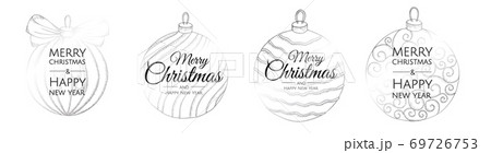 Merry christmas and happy new year abstract signs, labels or logo templates set. Merry christmas and happy new year abstract signs, labels or logo templates set. 69726753