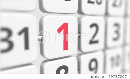 1 date on the turning calendar plate. Deadline or business planning concept, 3d rendering 1 date on the turning calendar plate. Deadline or business planning concept, 3d rendering 69727207
