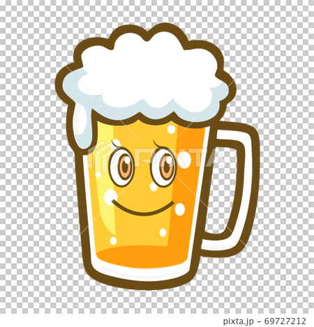 ビールジョッキのキャラクターのイラスト素材