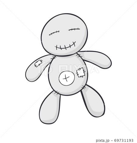 Voodoo doll icon. Black magic symbol. logo illustration vector graphics 69731193