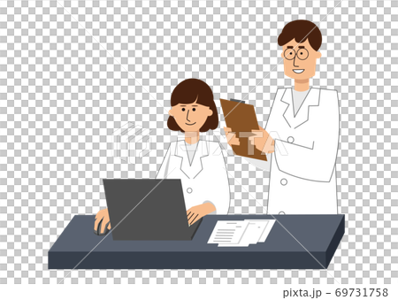 男女研究人員見面 69731758