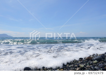 沼津市の千本松原と駿河湾の風景の写真素材 沼津市の千本松原と駿河湾の風景の写真素材