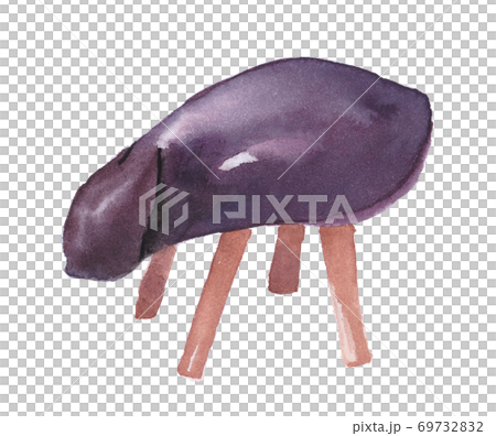 精霊馬　ナス　水彩素材 69732832