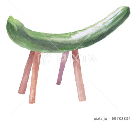 精霊馬　きゅうり　水彩素材 69732834