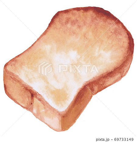 トースト 水彩素材のイラスト素材