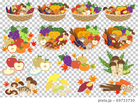 Autumn vegetables and fruits 69733730
