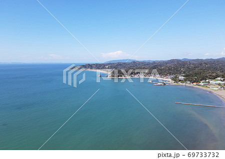 富浦海岸 富浦新港 ドローン 空撮 富浦海岸 富浦新港 ドローン 空撮 69733732