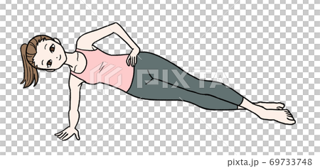 サイドプランク（顔あり） 69733748