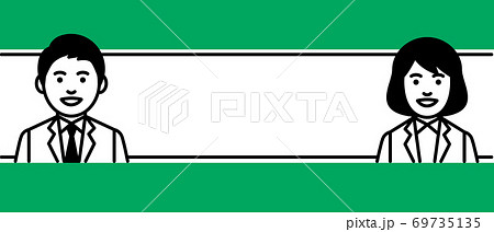 ライン背景と男女 ライン背景と男女 69735135