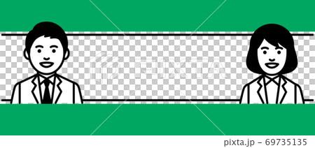 ライン背景と男女 ライン背景と男女 69735135