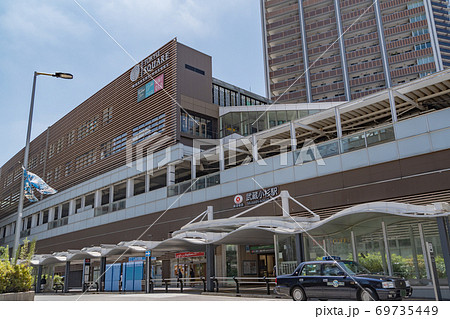 駅前風景 武蔵小杉駅の写真素材