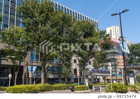 駅前風景 武蔵小杉駅の写真素材