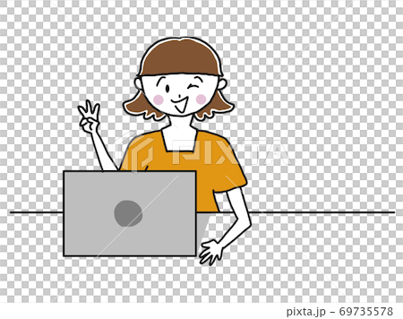 Telework hand sign Telework hand sign 69735578